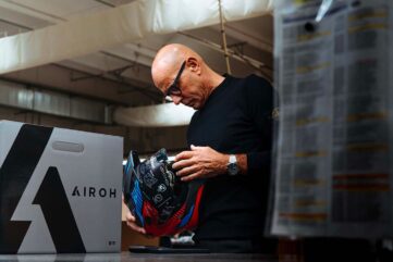 Antonio Locatelli, casque Airoh