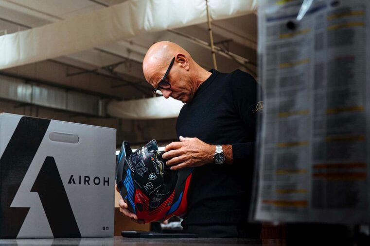 Antonio Locatelli, casque Airoh