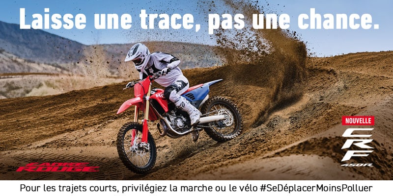 Honda CRF450R : Laisse une trace, pas une chance. Nouvelle CRF450R